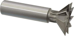 Interstate - 1-3/8" Diam x 9/16" Width of Cut, 45° Included Angle, Cobalt Dovetail Cutter - 5/8" Shank Diam, 2-5/16" Shank Length, 2-7/8" Overall Length - Best Tool & Supply