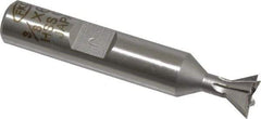 Interstate - 3/8" Diam x 3/16" Width of Cut, 60° Included Angle, Cobalt Dovetail Cutter - 3/8" Shank Diam, 2-1/8" Overall Length, Uncoated - Best Tool & Supply