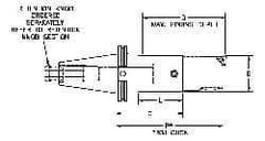 Parlec - PC7 Inside Modular Connection, Boring Head Taper Shank - Modular Connection Mount, 5.27 Inch Projection, 3.54 Inch Nose Diameter - Exact Industrial Supply