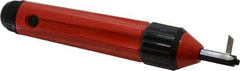 Noga - 3 Piece High Speed Steel Blade Hand Deburring Tool Set - L Blade Holder, L5 Blades, For Slot/Keyway, Corners - Best Tool & Supply