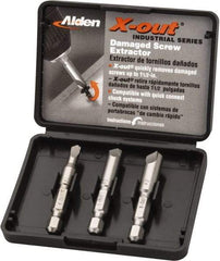 Alden - 3 Piece Quick-Connect Screw Extractor/Drill Set - Screw Range #6 to #14 - Best Tool & Supply