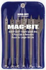 Mag-Bit - 3/8 to 1", 60° Point, Bright Finish, Carbon Steel Spade Drill Bit Set - Best Tool & Supply