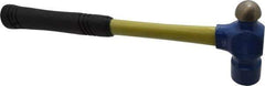 Vaughan Bushnell - 1-1/2 Lb Head Ball Pein Hammer - Fiberglass Handle, 15" OAL, Fiberglass with Cushion Grip - Best Tool & Supply