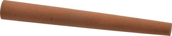 Norton - 4" Long x 1/2" Diam x 1/4" Thick, Aluminum Oxide Sharpening Stone - Round Tapered, Fine Grade - Best Tool & Supply