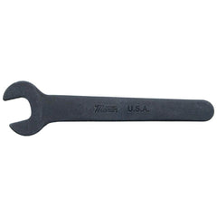 Extra Thin Open End Wrench: Single End Head, 13 mm, Single Ended 15 ° Head Angle, Steel, Black Finish