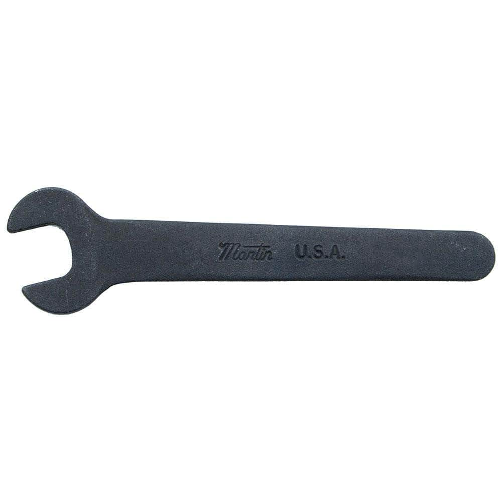 Extra Thin Open End Wrench: Single End Head, Single Ended 15 ° Head Angle, Steel, Black Finish