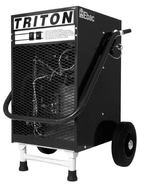 EBAC - 12 Gal Saturation Capacity, 5 Amp, Portable Dehumidifier - 19-1/2" Wide x 29" High x 15-1/2" Deep, 51 Pint Volume Capacity, 5/8 hp - Best Tool & Supply