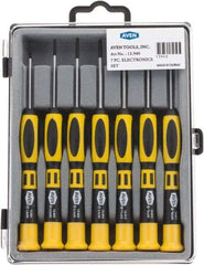 Aven - 7 Piece Phillips & Slotted Screwdriver Set - Soft Touch Handle, Bit Sizes: Philips #00 to #1 - Best Tool & Supply