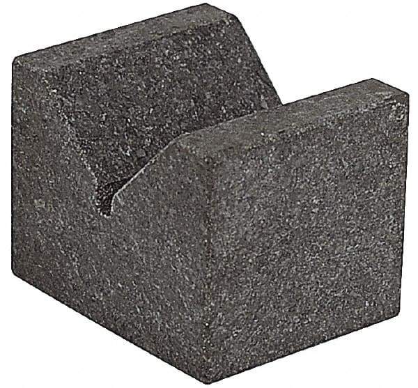 SPI - 90° Angle, Black Granite V-Block - 6" Long x 6" Wide x 6" High, Sold as Matched Pair - Best Tool & Supply