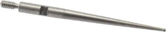 SPI - 0.032" Ball Diam, Steel, Ball Test Indicator Contact Point - 1-5/16" Contact Point Length, Use with Starrett Test Indicators - Best Tool & Supply