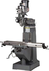 Bridgeport - 9" Table Width x 49" Table Length, Variable Speed Pulley Control, 3 Phase Knee Milling Machine - R8 Spindle Taper, 2 hp - Best Tool & Supply