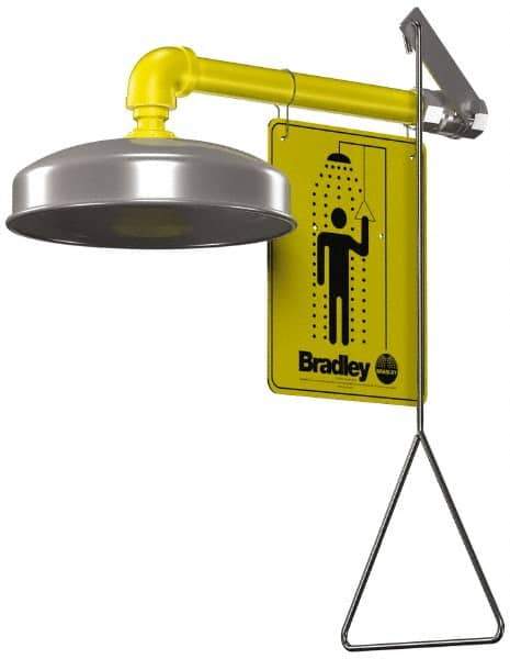 Bradley - Plumbed Drench Showers Mount: Horizontal Shower Head Material: Plastic with Stainless Steel - Best Tool & Supply