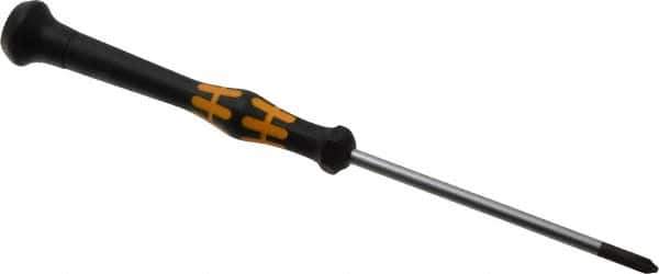 Wera - #1, 6-7/8" OAL, Electronic/Electrostatic Phillips Screwdriver - 3-1/8" Blade Length, Round Shank, Ergonomic Handle - Best Tool & Supply