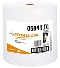 WypAll - L30 Dry General Purpose Wipes - Jumbo Roll, 13-1/4" x 12-3/8" Sheet Size, White - Best Tool & Supply