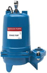 Goulds Pumps - 1/2 hp, 115 Amp Rating, 115 Volts, Nonautomatic Operation, Sewage Pump - 1 Phase, Cast Iron Housing - Best Tool & Supply