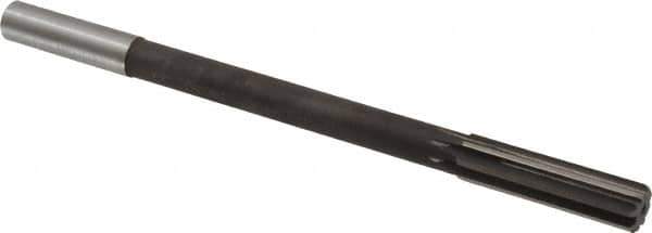 Interstate - 0.611" High Speed Steel 8 Flute Chucking Reamer - Straight Flute, 9/16" Straight Shank - Best Tool & Supply