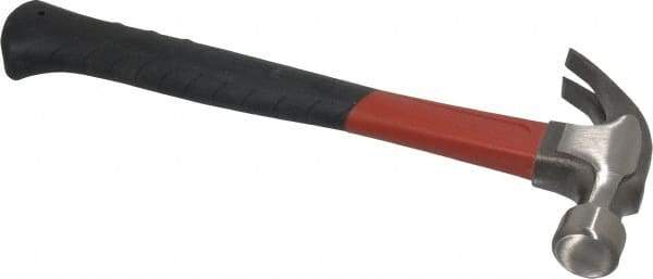 Plumb - 1 Lb Head, Curved-Premium Plumb Hammer - 13-1/2" OAL, Smooth Face, Fiberglass Handle with Grip - Best Tool & Supply