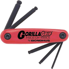 Bondhus - 5 Piece Fold-Up Hex Key Set - Hex Range 5 to 10mm - Best Tool & Supply