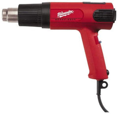 Milwaukee Tool - 90 to 1,100°F Heat Setting, 7 to 16 CFM Air Flow, Heat Gun - 120 Volts, 12.5 Amps, 1,500 Watts, 11.5' Cord Length - Best Tool & Supply