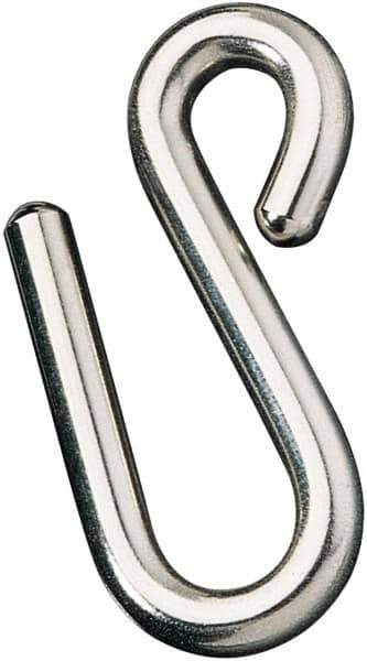 Ronstan - 15/32" Opening, 316 Stainless Steel Electropolished S-Hook - 1,320 Lb Capacity, 7/16" ID, 5/16" Wire, 3" OAL - Best Tool & Supply