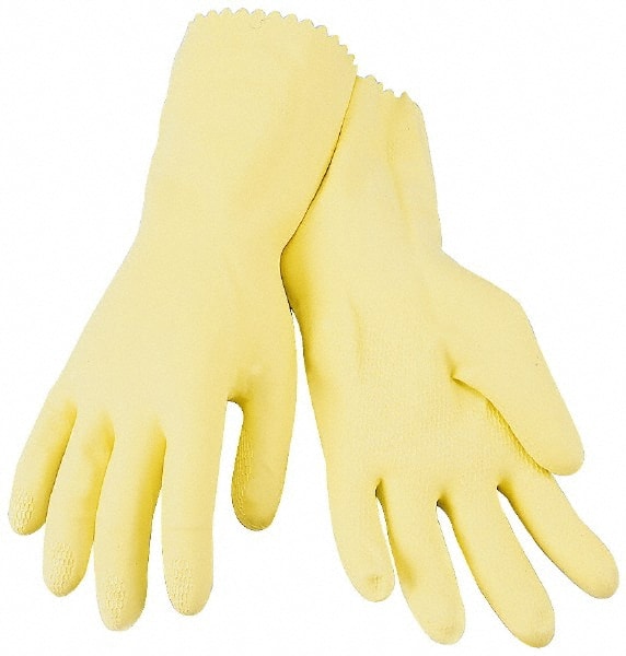 Safety Zone - 12 Pairs Size M (8), 12" Long, 18 mil, Supported, Latex Chemical Resistant Gloves - Best Tool & Supply