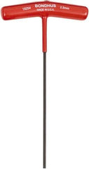 Bondhus - 2.5mm Hex, T-Handle Cushion Grip, Hex Key - 9" OAL, Metric System of Measurement - Best Tool & Supply