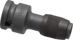 Wera - 3/8" Drive, 1/4" Insert, Hex Drive Bit Adapter - Quick Release, 1-11/16" OAL - Best Tool & Supply