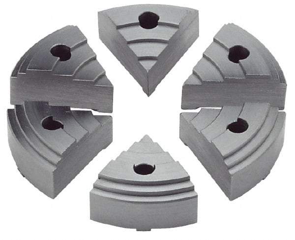 Value Collection - 2.16" Chuck Capacity, JF Attachment, Round Soft Lathe Chuck Jaw - 6 Jaws, Steel - Best Tool & Supply