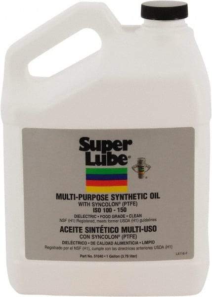 Synco Chemical - 1 Gal Bottle Synthetic Multi-Purpose Oil - -42.78 to 232.22°F, SAE 85W, ISO 150, 681.5 SUS at 40°C, Food Grade - Best Tool & Supply