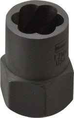 Irwin Hanson - 3/8" Drive Reverse Spiral Flute Hex Bolt Remover - 12mm Hex, 2" OAL - Best Tool & Supply