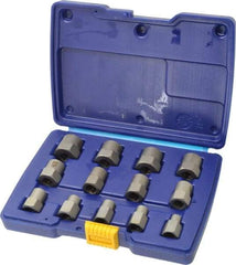 Irwin Hanson - 13 Piece Bolt Extractor Set - 3/8" Drive, Molded Plastic Case - Best Tool & Supply