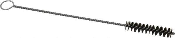 PRO-SOURCE - 2" Long x 7/16" Diam Steel Twisted Wire Bristle Brush - Single Spiral, 8" OAL, 0.006" Wire Diam, 0.11" Shank Diam - Best Tool & Supply