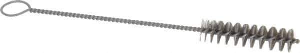 PRO-SOURCE - 2-1/2" Long x 11/16" Diam Steel Twisted Wire Bristle Brush - Single Spiral, 9" OAL, 0.008" Wire Diam, 0.142" Shank Diam - Best Tool & Supply