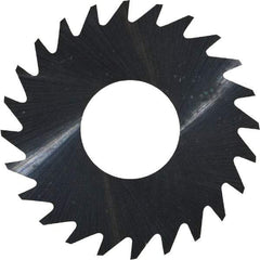 RobbJack - 1" Diam x 0.004" Blade Thickness x 3/8" Arbor Hole Diam, 24 Tooth Slitting and Slotting Saw - Arbor Connection, Right Hand, Uncoated, Solid Carbide, Concave Ground - Best Tool & Supply