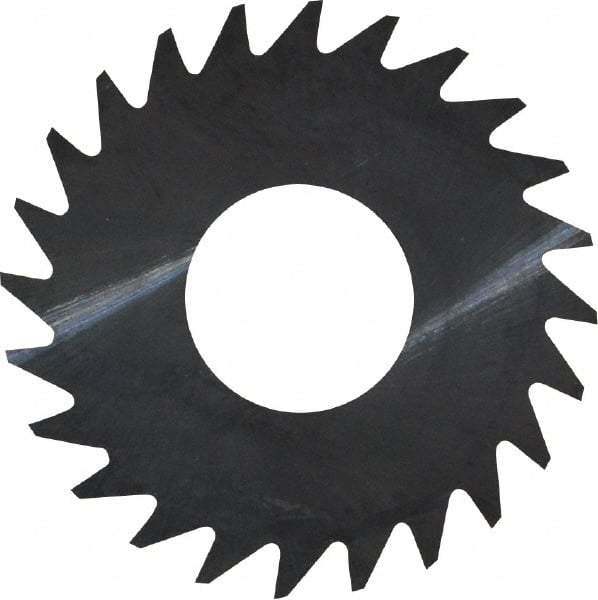 RobbJack - 1" Diam x 0.008" Blade Thickness x 3/8" Arbor Hole Diam, 24 Tooth Slitting and Slotting Saw - Arbor Connection, Right Hand, Uncoated, Solid Carbide, Concave Ground - Best Tool & Supply