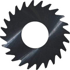 RobbJack - 1" Diam x 0.01" Blade Thickness x 3/8" Arbor Hole Diam, 24 Tooth Slitting and Slotting Saw - Arbor Connection, Right Hand, Uncoated, Solid Carbide, Concave Ground - Best Tool & Supply