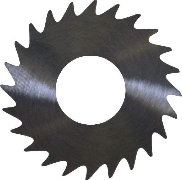 RobbJack - 1" Diam x 0.051" Blade Thickness x 3/8" Arbor Hole Diam, 24 Tooth Slitting and Slotting Saw - Arbor Connection, Right Hand, Uncoated, Solid Carbide, Concave Ground - Best Tool & Supply