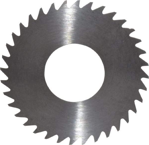 RobbJack - 1-1/4" Diam x 0.012" Blade Thickness x 1/2" Arbor Hole Diam, 36 Tooth Slitting and Slotting Saw - Arbor Connection, Right Hand, Uncoated, Solid Carbide, Concave Ground - Best Tool & Supply