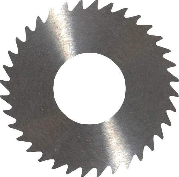 RobbJack - 1-1/4" Diam x 0.018" Blade Thickness x 1/2" Arbor Hole Diam, 36 Tooth Slitting and Slotting Saw - Arbor Connection, Right Hand, Uncoated, Solid Carbide, Concave Ground - Best Tool & Supply