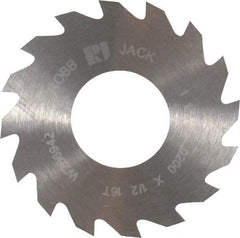 RobbJack - 1-1/4" Diam x 0.02" Blade Thickness x 1/2" Arbor Hole Diam, 16 Tooth Slitting and Slotting Saw - Arbor Connection, Right Hand, Uncoated, Solid Carbide, Concave Ground - Best Tool & Supply