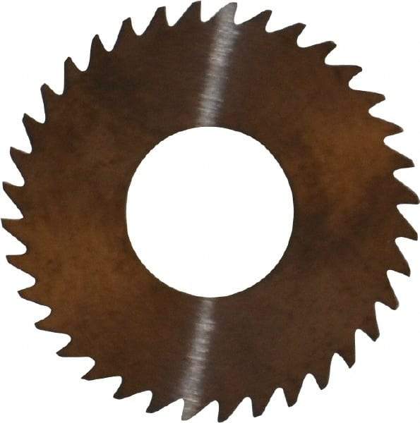 RobbJack - 1-1/4" Diam x 0.025" Blade Thickness x 1/2" Arbor Hole Diam, 36 Tooth Slitting and Slotting Saw - Arbor Connection, Right Hand, Uncoated, Solid Carbide, Concave Ground - Best Tool & Supply