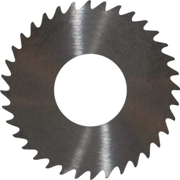 RobbJack - 1-1/4" Diam x 0.035" Blade Thickness x 1/2" Arbor Hole Diam, 36 Tooth Slitting and Slotting Saw - Arbor Connection, Right Hand, Uncoated, Solid Carbide, Concave Ground - Best Tool & Supply