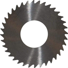 RobbJack - 1-1/4" Diam x 0.035" Blade Thickness x 1/2" Arbor Hole Diam, 36 Tooth Slitting and Slotting Saw - Arbor Connection, Right Hand, Uncoated, Solid Carbide, Concave Ground - Best Tool & Supply