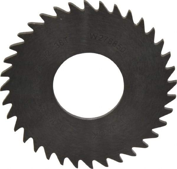 RobbJack - 1-1/4" Diam x 0.0468" Blade Thickness x 1/2" Arbor Hole Diam, 36 Tooth Slitting and Slotting Saw - Arbor Connection, Right Hand, Uncoated, Solid Carbide, Concave Ground - Best Tool & Supply