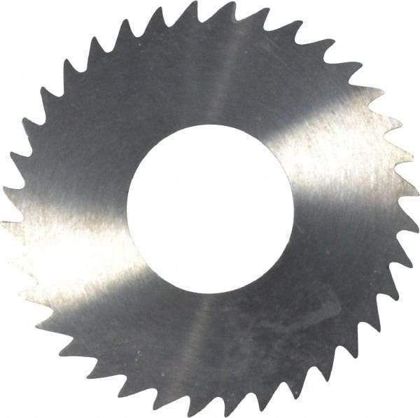 RobbJack - 1-1/4" Diam x 1/16" Blade Thickness x 1/2" Arbor Hole Diam, 36 Tooth Slitting and Slotting Saw - Arbor Connection, Right Hand, Uncoated, Solid Carbide, Concave Ground - Best Tool & Supply