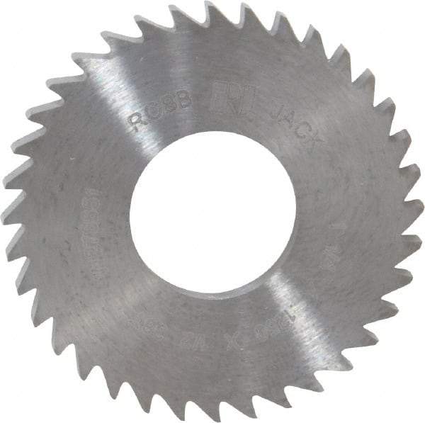 RobbJack - 1-1/4" Diam x 1/8" Blade Thickness x 1/2" Arbor Hole Diam, 36 Tooth Slitting and Slotting Saw - Arbor Connection, Right Hand, Uncoated, Solid Carbide, Concave Ground - Best Tool & Supply