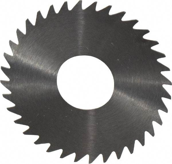 RobbJack - 1-1/2" Diam x 0.0156" Blade Thickness x 1/2" Arbor Hole Diam, 36 Tooth Slitting and Slotting Saw - Arbor Connection, Right Hand, Uncoated, Solid Carbide, Concave Ground - Best Tool & Supply