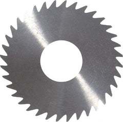 RobbJack - 1-1/2" Diam x 0.023" Blade Thickness x 1/2" Arbor Hole Diam, 36 Tooth Slitting and Slotting Saw - Arbor Connection, Right Hand, Uncoated, Solid Carbide, Concave Ground - Best Tool & Supply