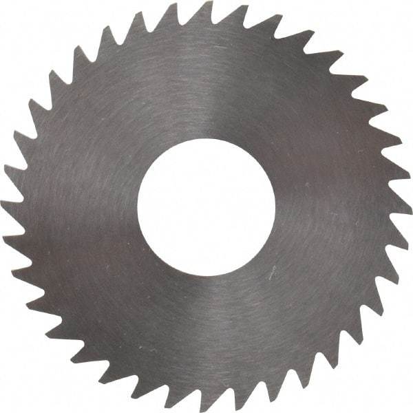 RobbJack - 1-1/2" Diam x 0.0312" Blade Thickness x 1/2" Arbor Hole Diam, 36 Tooth Slitting and Slotting Saw - Arbor Connection, Right Hand, Uncoated, Solid Carbide, Concave Ground - Best Tool & Supply