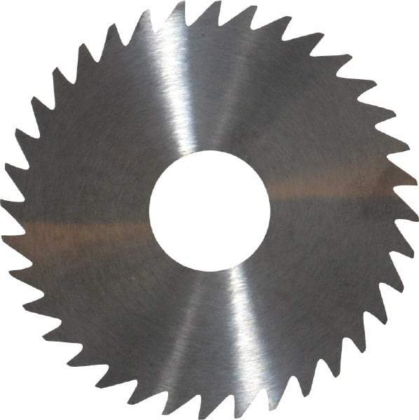 RobbJack - 1-3/4" Diam x 0.02" Blade Thickness x 1/2" Arbor Hole Diam, 36 Tooth Slitting and Slotting Saw - Arbor Connection, Right Hand, Uncoated, Solid Carbide, Concave Ground - Best Tool & Supply